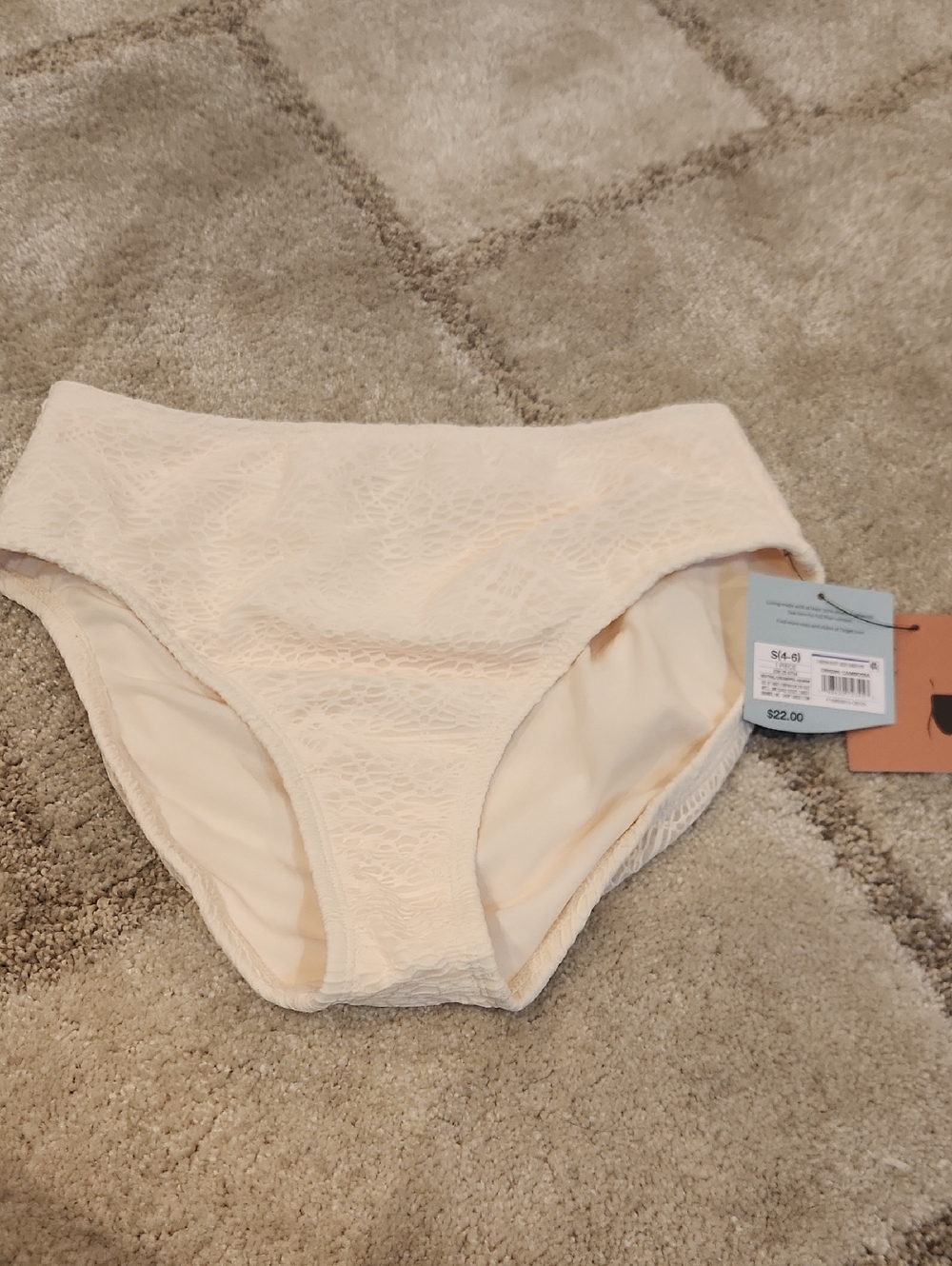 Shade & Shore Cream Bikini Bottoms
